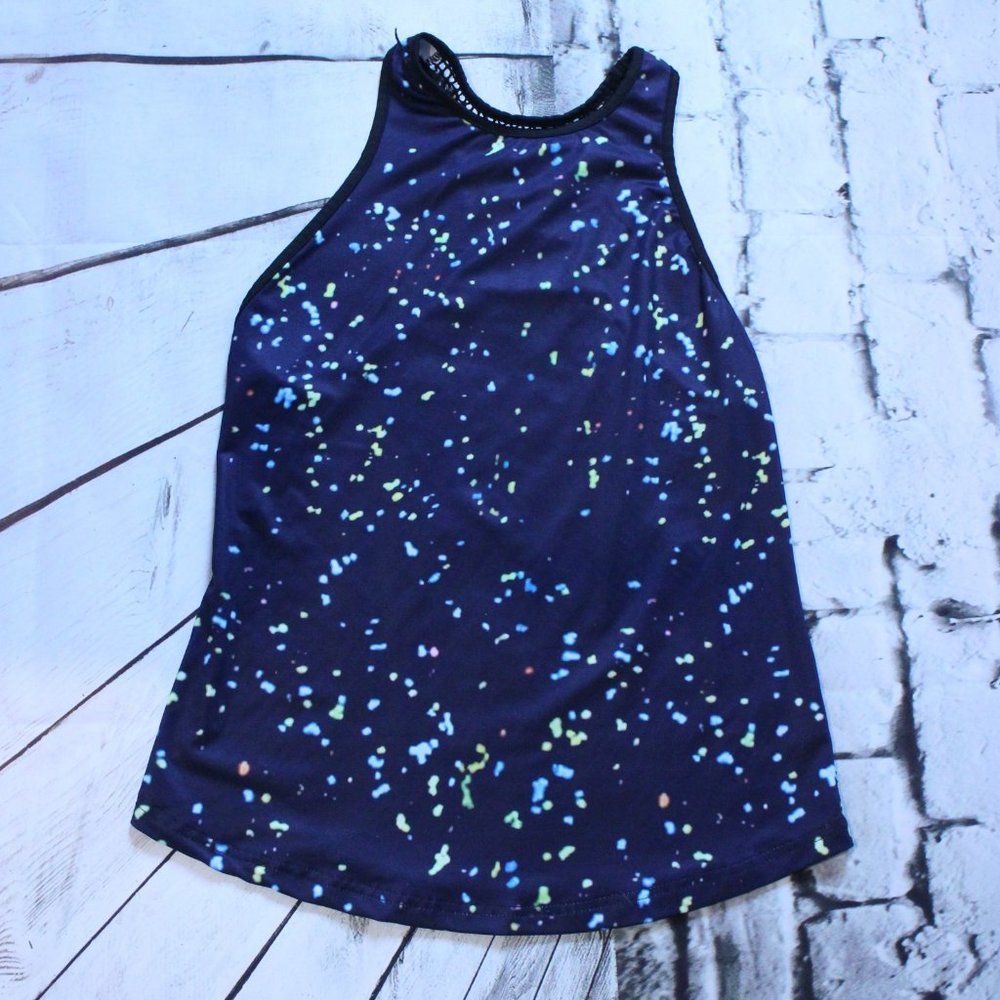 SHEIN, BLUE WORKOUT TANK, MESH BACK, SIZE SMALL
